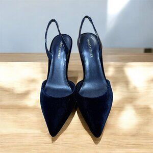 MARC FISHER HADYA SLINGBACK PUMP shoes size 7 color dark blue new